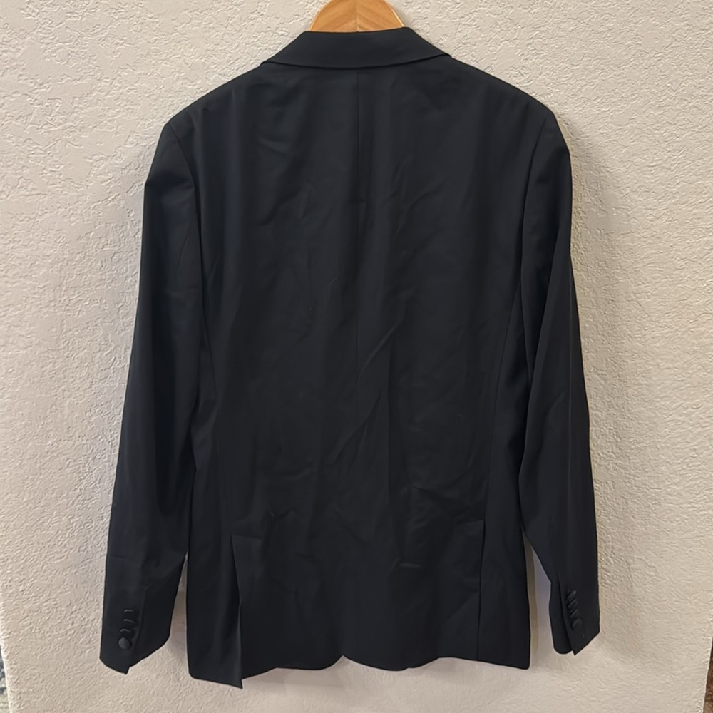 Men's Black Blazer Sport Coat Size 38L Slim Fit - Picture 4 of 4